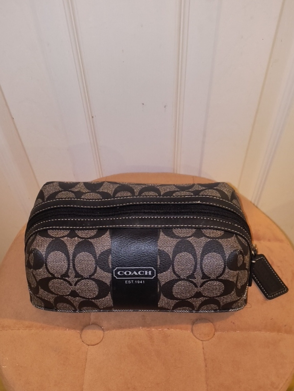 Coach Signature Canvas Toiletry Pouch